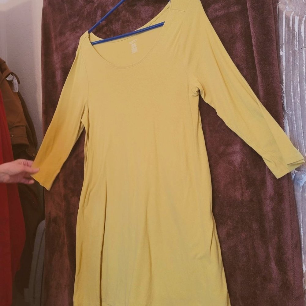 Lime green shirt dress